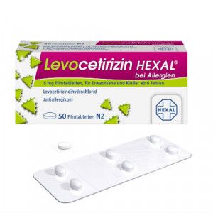 LEVOCETIRIZIN HEXAL bei Allergien 5 mg Filmtabl.